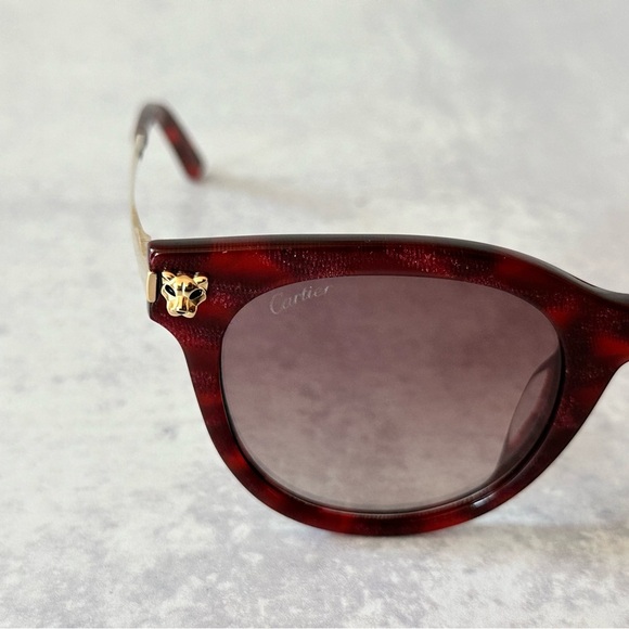 Cartier Panther Cateye Sunglasses Gradient Lenses - Picture 4 of 9
